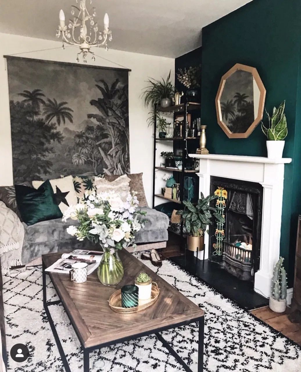 Neutral Traditional Christmas Living Room